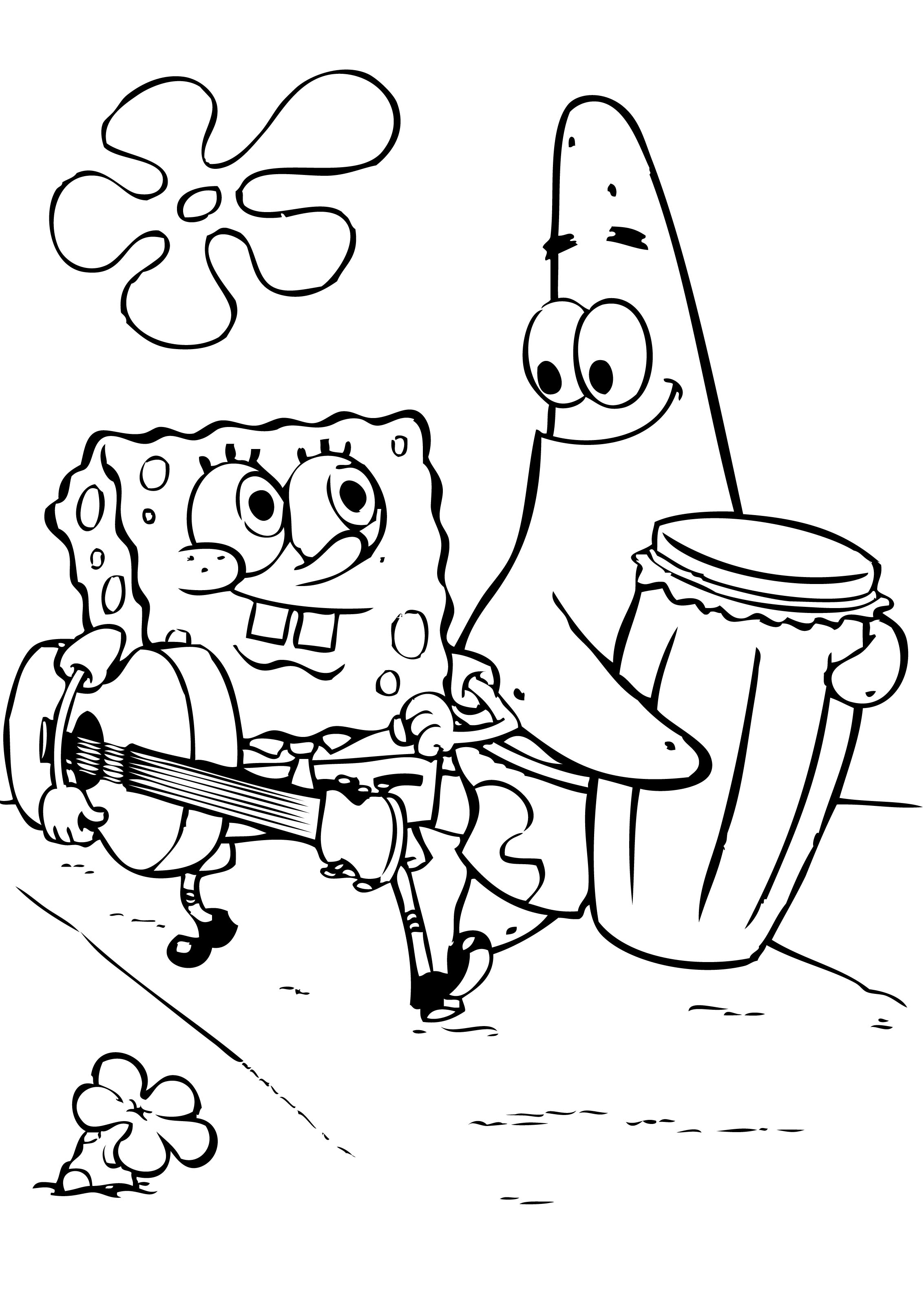Spongebob And Patrick Coloring Pages To Print - Coloring Kids