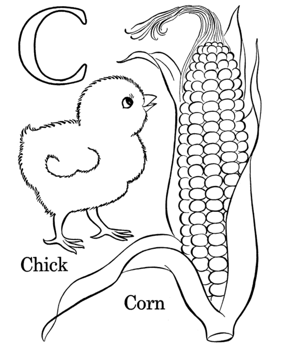Thanksgiving Coloring Pages Corn | Holidays Coloring pages of ...