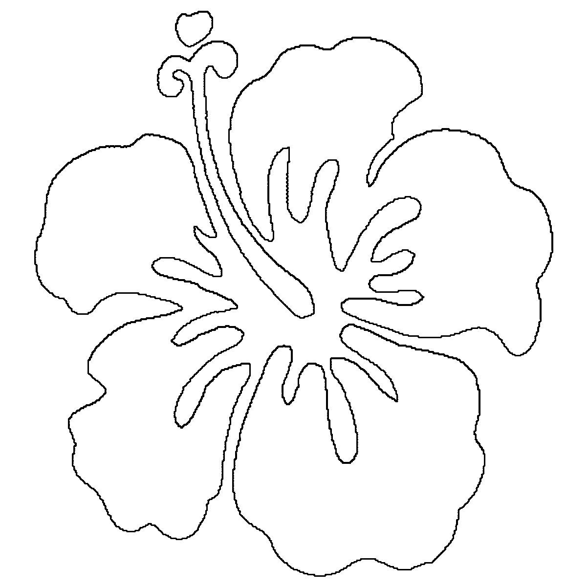 hawaiian flower template clipart best free printable watercolor