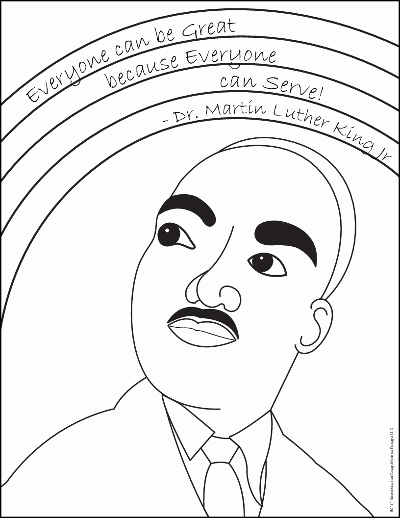 Mlk Coloring Page Free - Coloring Home