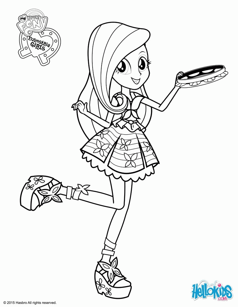 Pony Coloring Pages Rainbow Dash Equestria Girls Printable