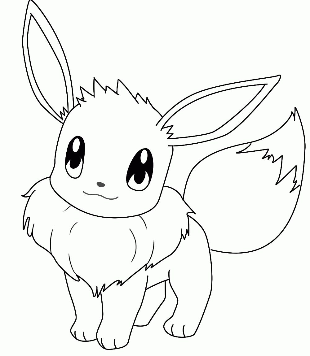 Eevee Coloring Page Coloring Home
