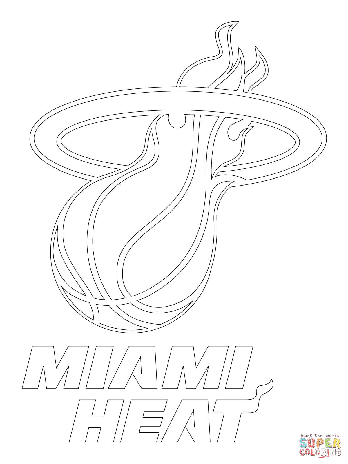 Miami Heat Logo coloring page