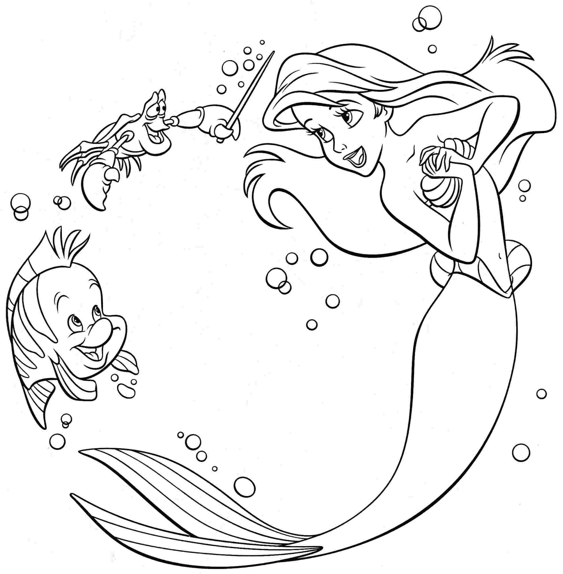 Cartoon ~ Printable Disney Princess Ariel Coloring Pages ...
