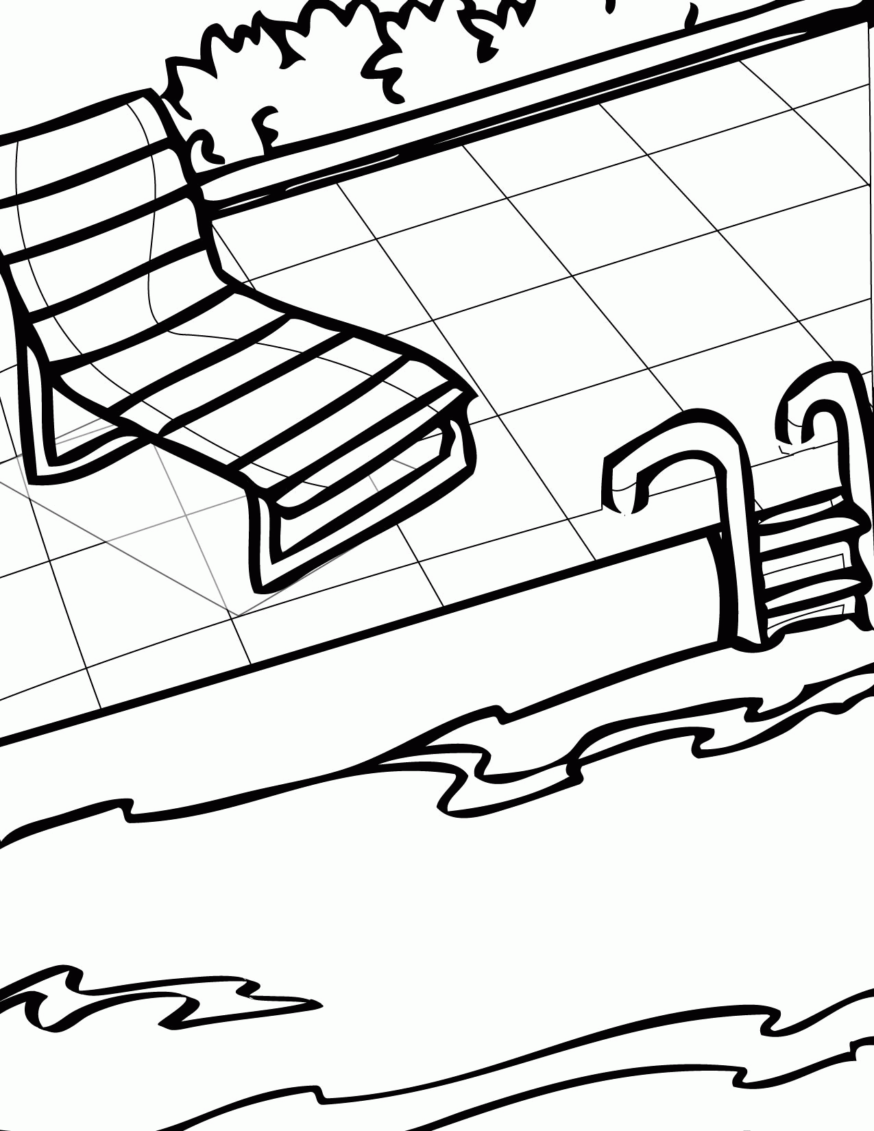 Water Slide Coloring Page Coloring Home