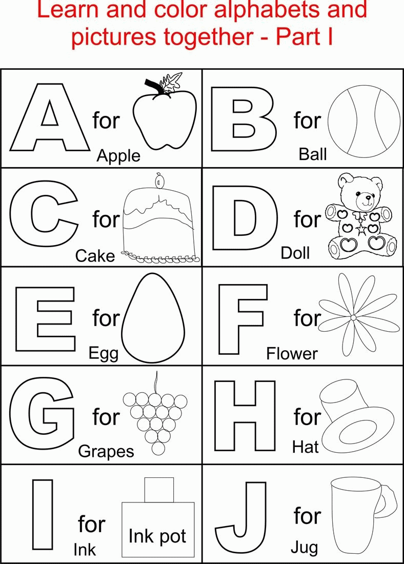 27 Printable Coloring Pages for Kids for: Coloring Alphabets ...