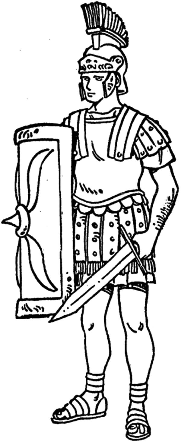 Rome Army Coloring Pages | Bulk Color