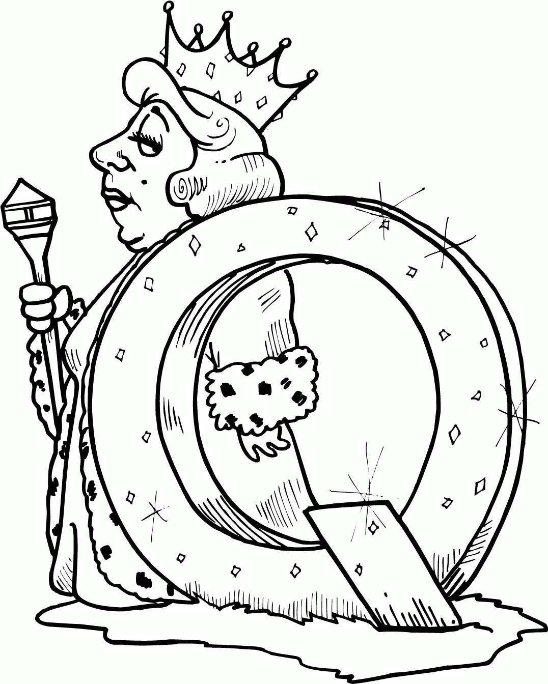 letter q printable coloring pages for kids - Coloring Point