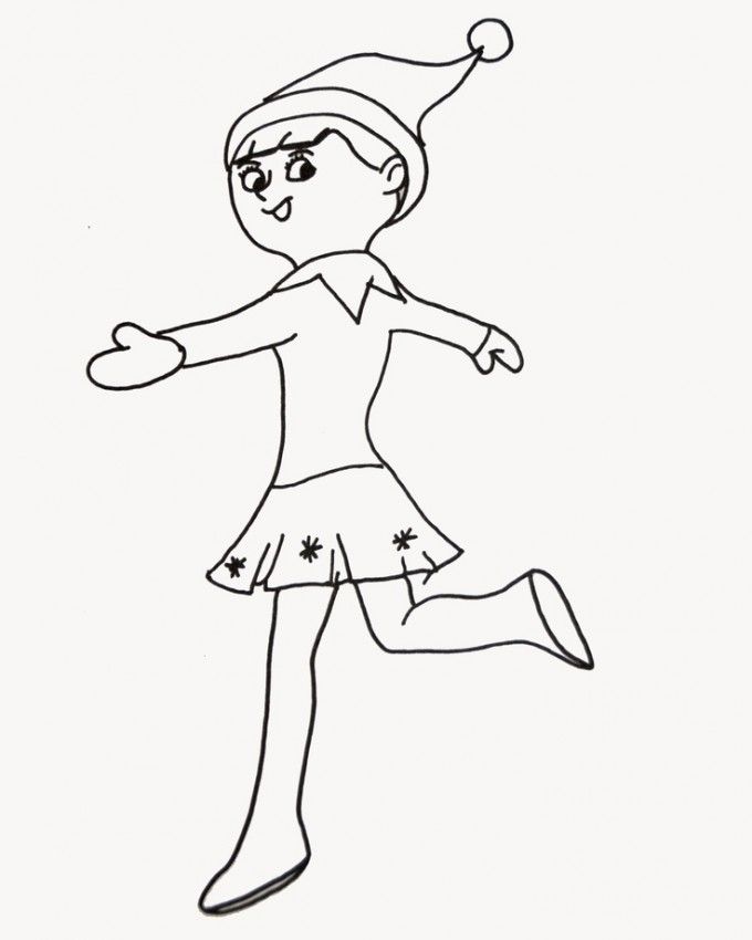 elf on the shelf printables coloring pages Elf on the shelf coloring page