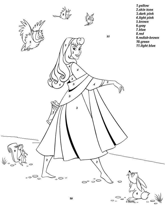 Disney Color By Numbers Coloring Pages Coloring Home