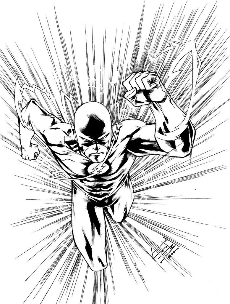 The Flash Running Coloring Pages Coloring Home