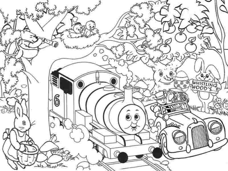 Easter Thomas Train Coloring Pages Printable Kindergarten ...