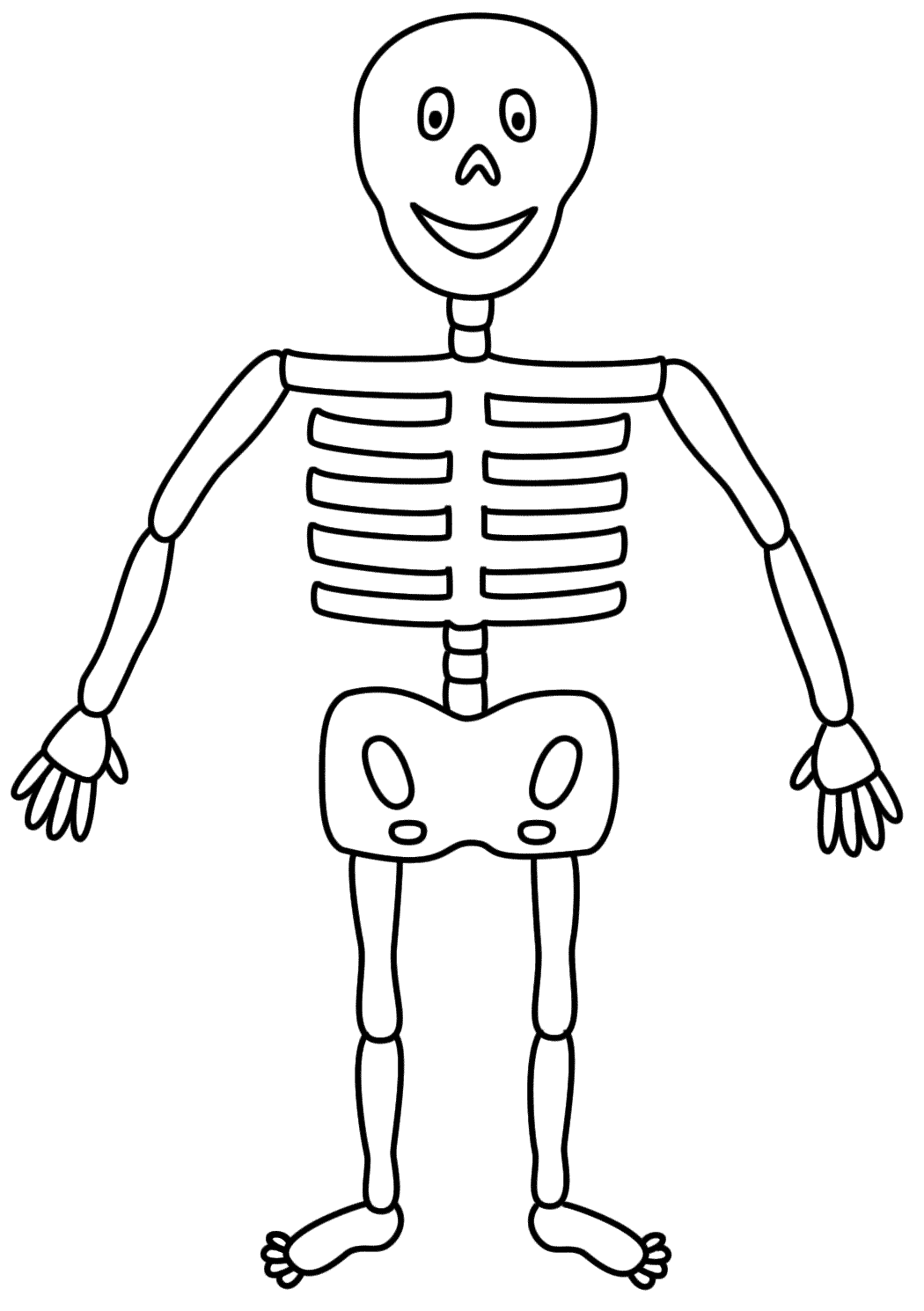 Skeleton - Coloring Page (Halloween)
