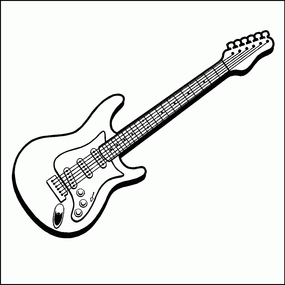 Coloring Pages Guitar - Coloring Home