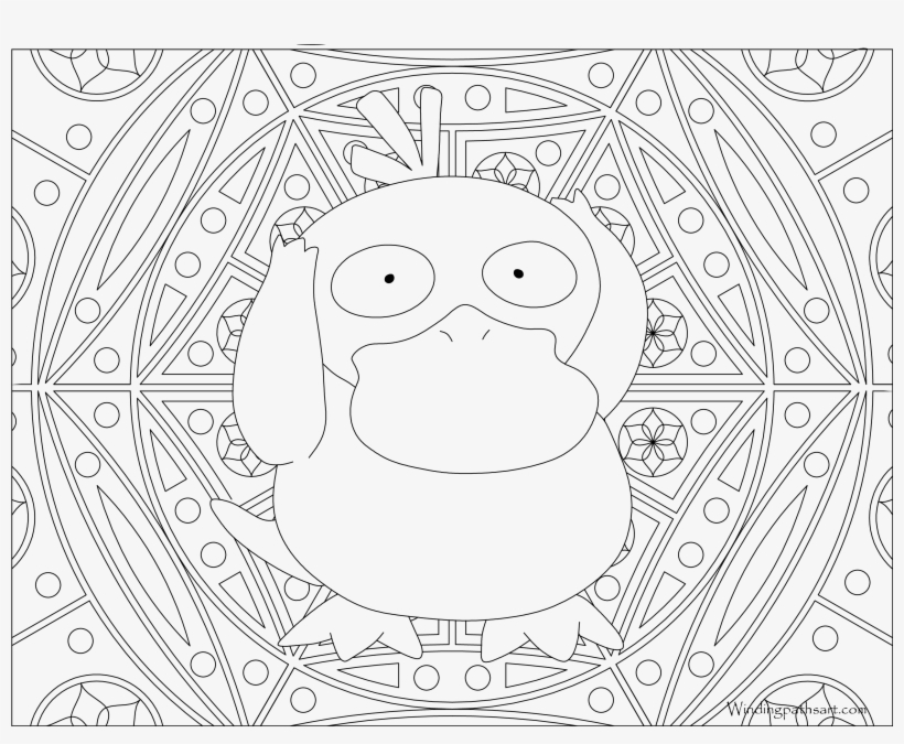 054 Psyduck Pokemon Coloring Page - Coloring For Adults Pokemon ...