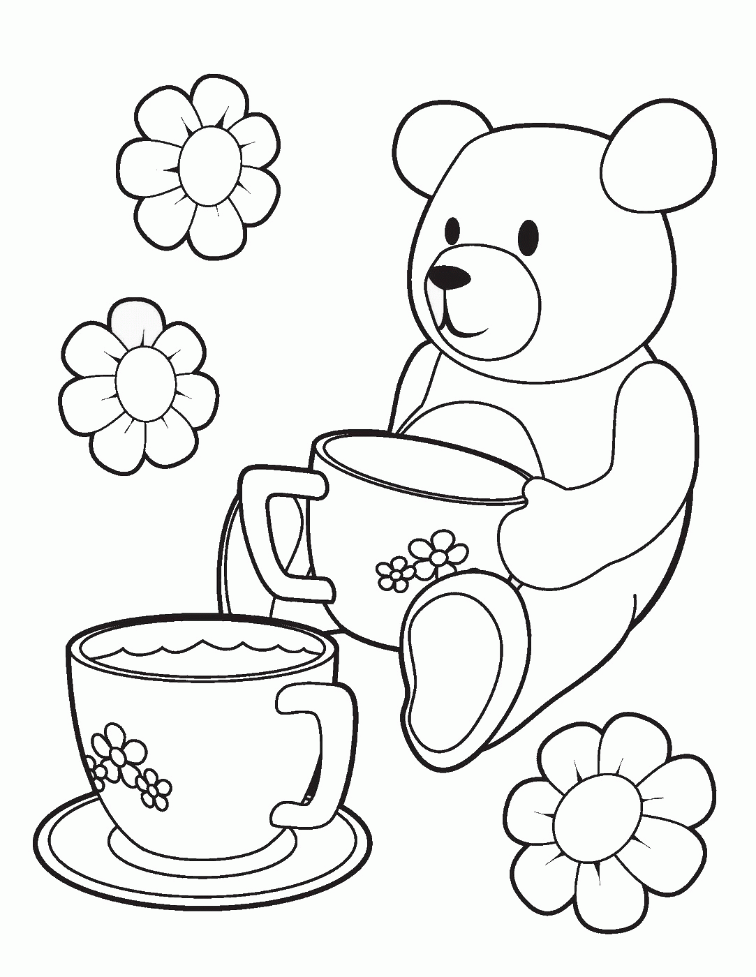 Free Printable Tea Party Coloring Pages, Download Free Clip Art, Free Clip  Art on Clipart Library