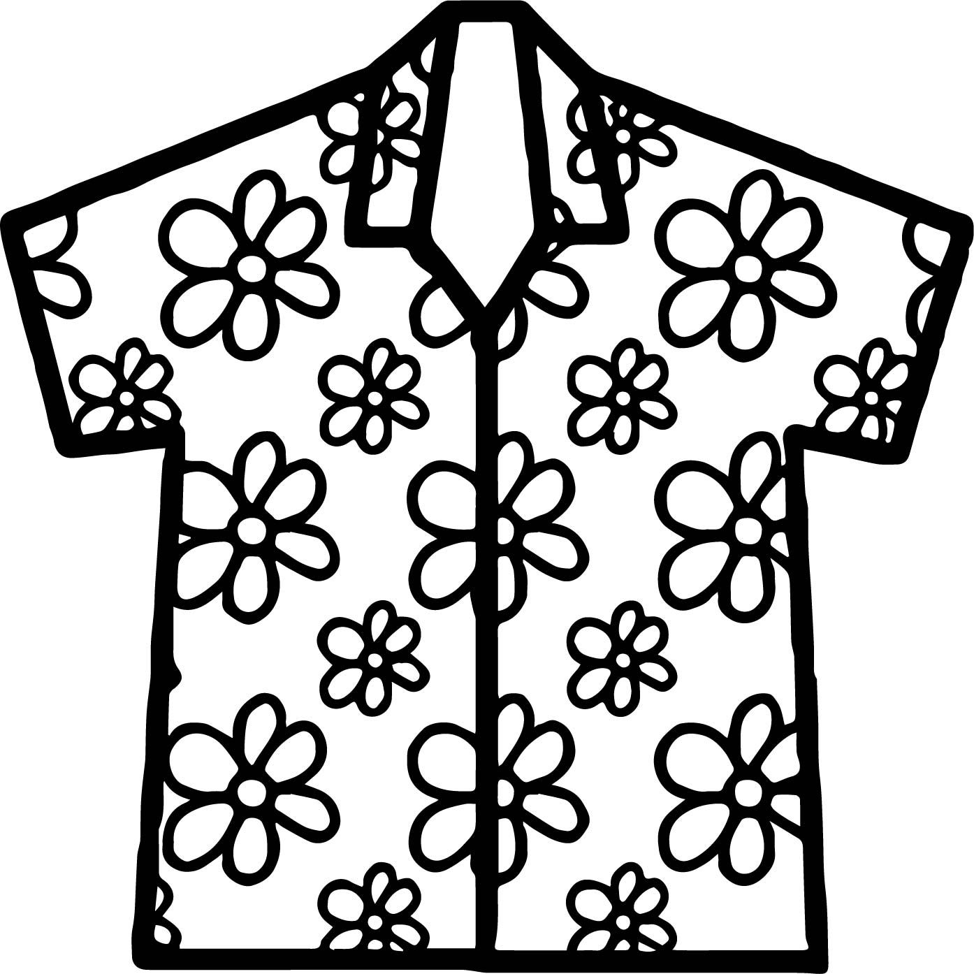 cool Hawaiian Shirt Coloring Page | Coloring pages, Printable flash cards, Coloring  pages for kids