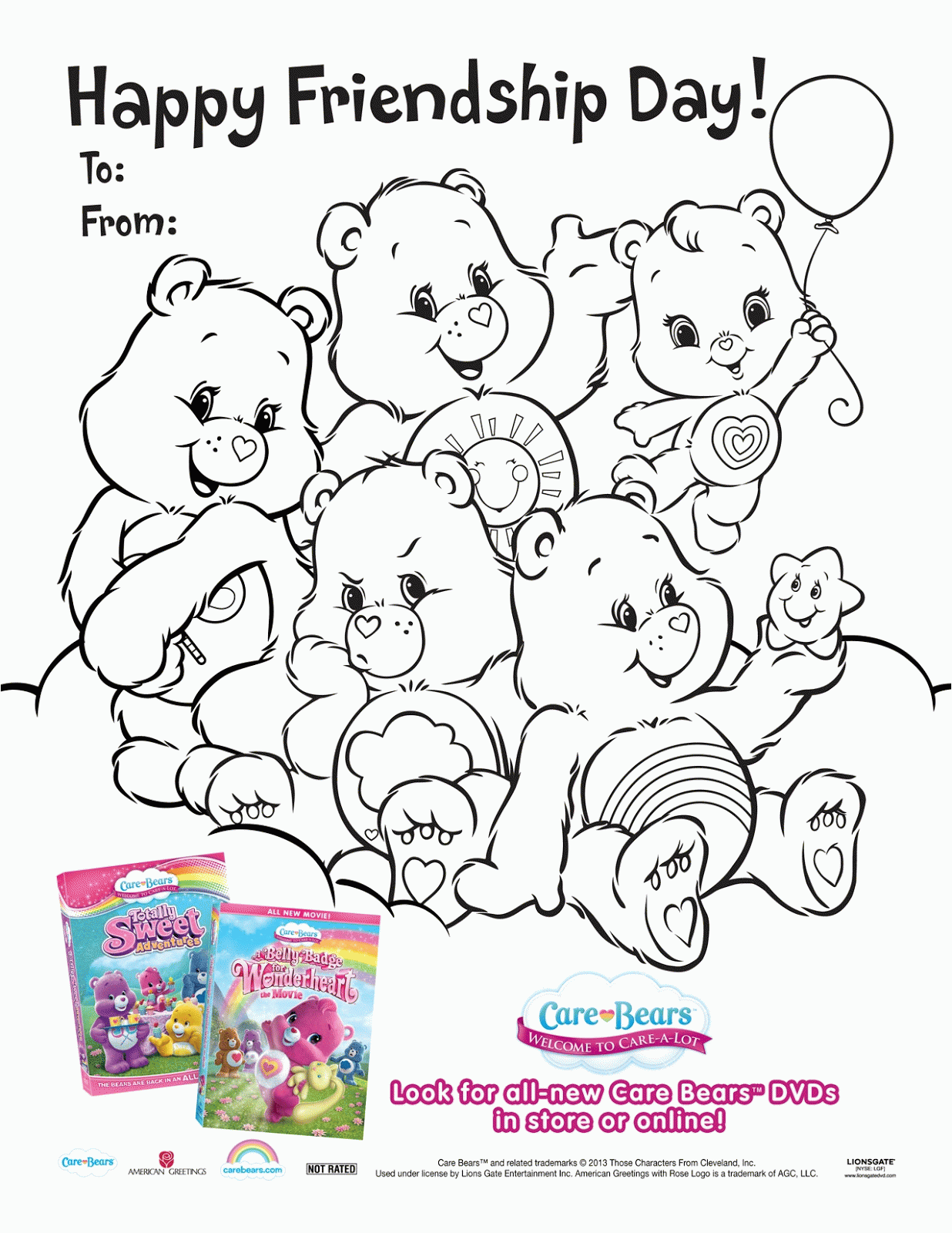 Happy Friendship Day Coloring Pages 2016 - Friendship Day Coloring ...