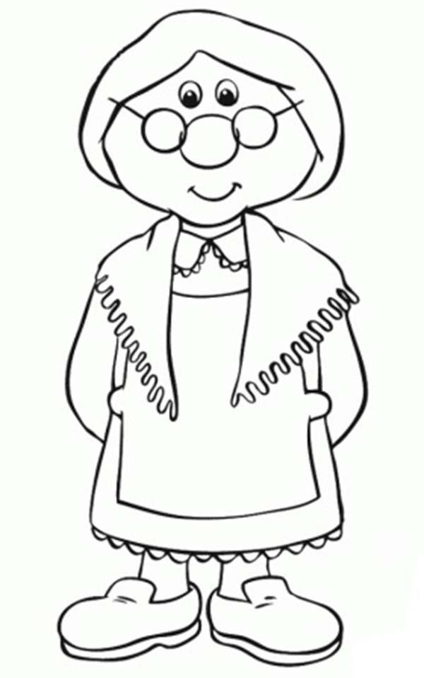 Mrs Goggins from Postman Pat Coloring Pages | Bulk Color
