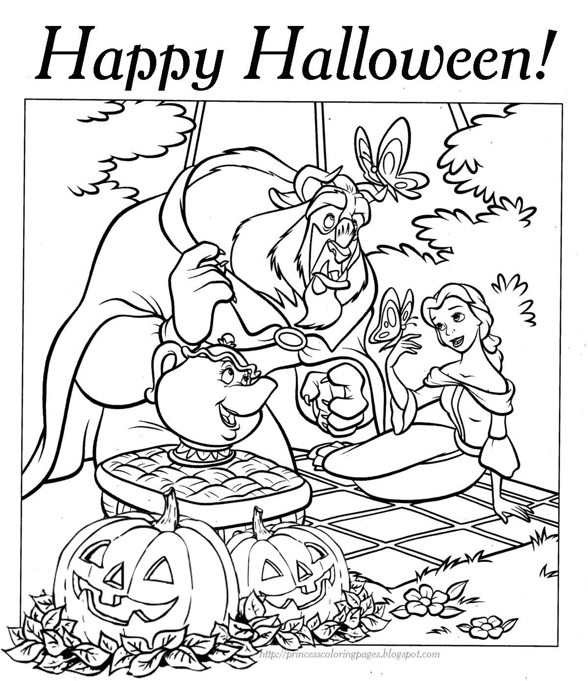 6 Pics Of Disney Halloween Coloring Pages Hard - Free Disney