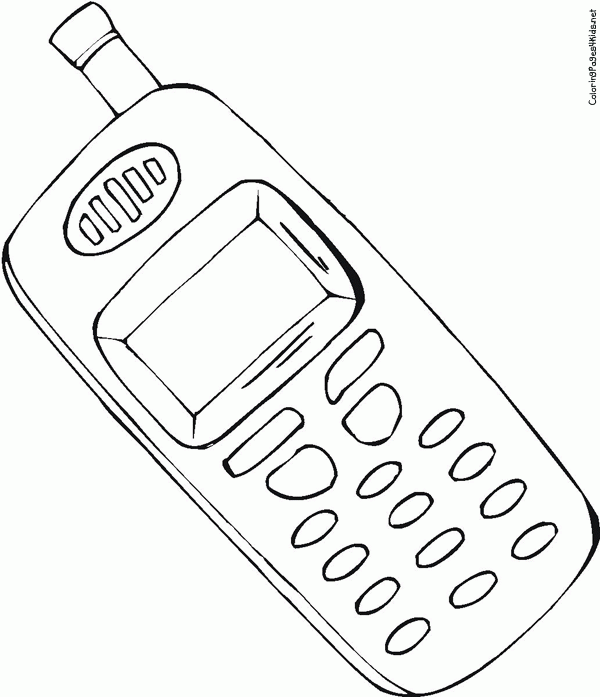 cell-phone-coloring-page-coloring-home
