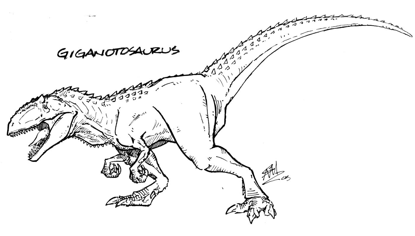 Giganotosaurus coloring page