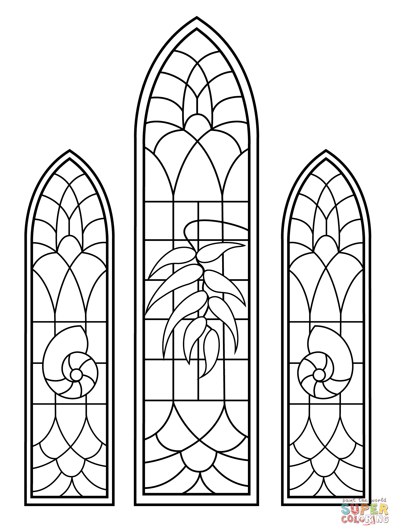 Stained Glass Coloring Pages - Bestofcoloring.com