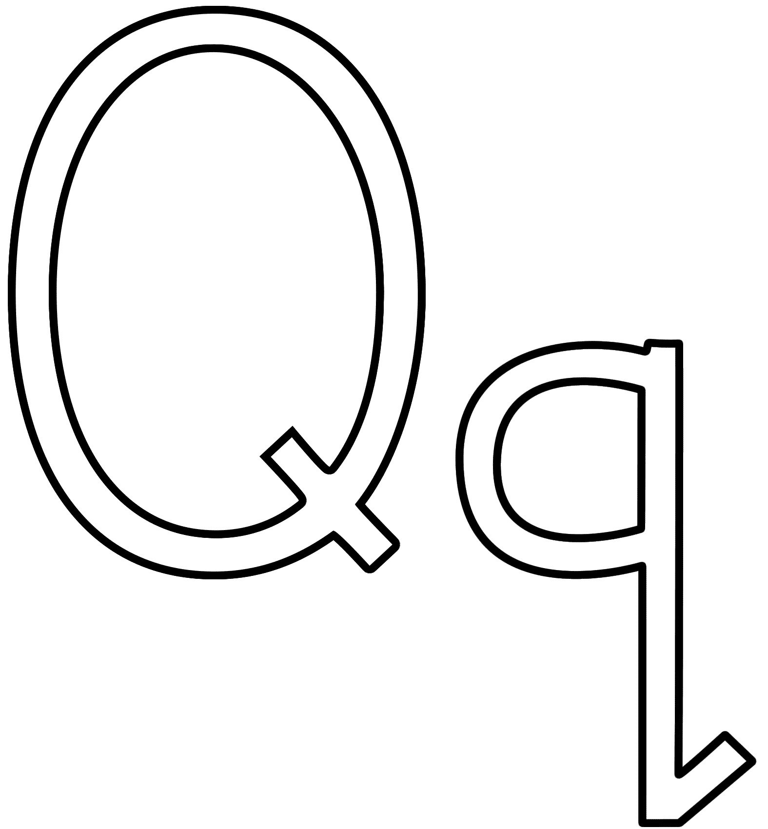 Letter Q - Coloring Page (Alphabet)