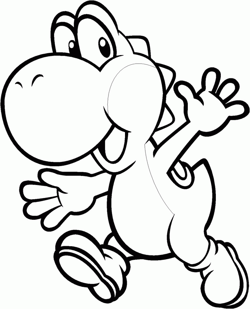 Yoshi Coloring Pages to Print Free | Only Coloring Pages
