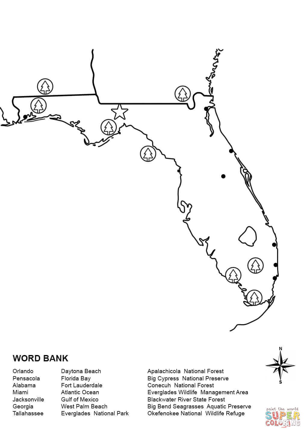Florida Coloring Page  Coloring Home