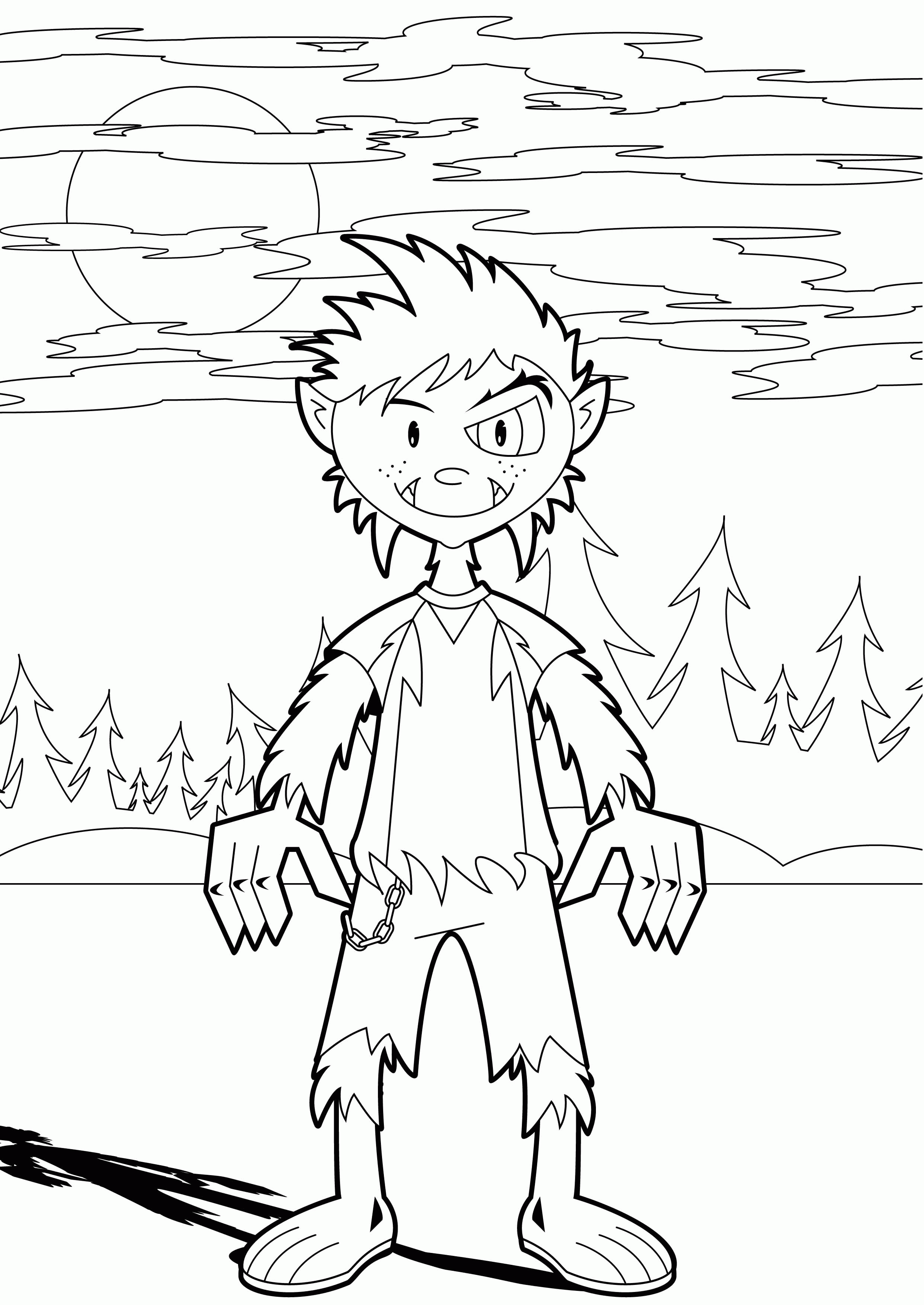 Free Werewolf Coloring Pages - Coloring Home