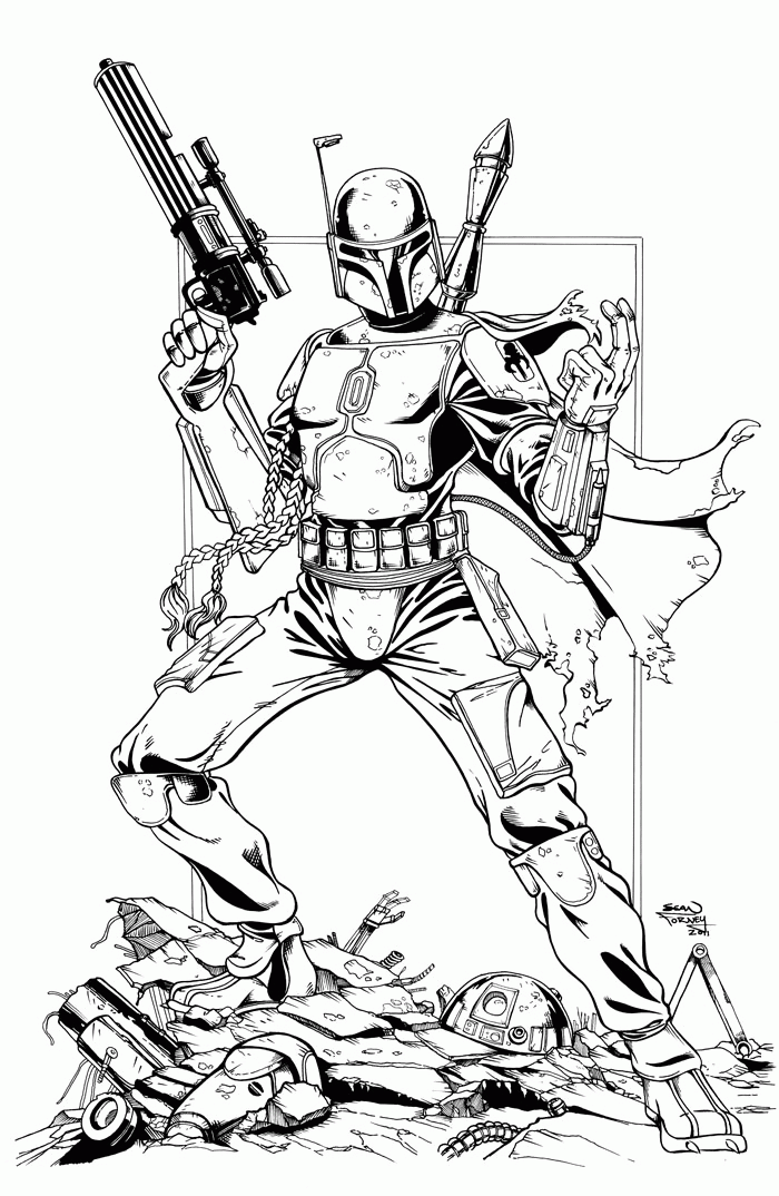 Boba Fett Coloring Page - High Quality Coloring Pages - Coloring Home
