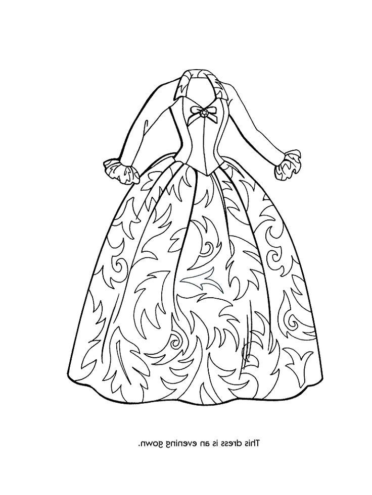 Coloring Pages Of Fancy Dresses - High Quality Coloring Pages