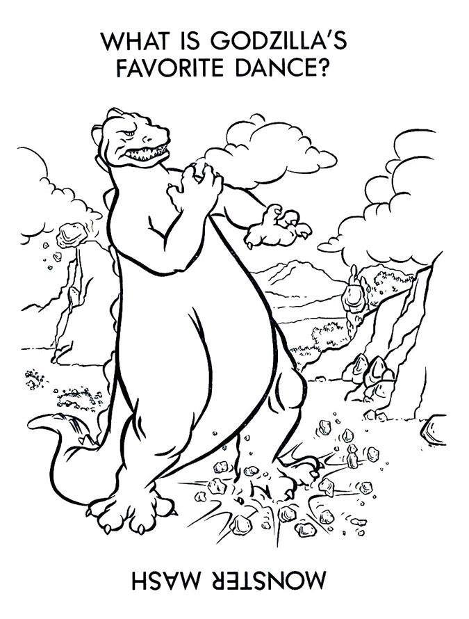Baby Godzilla Coloring Pages Colouring