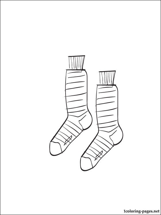 Socks coloring page for printing | Coloring pages