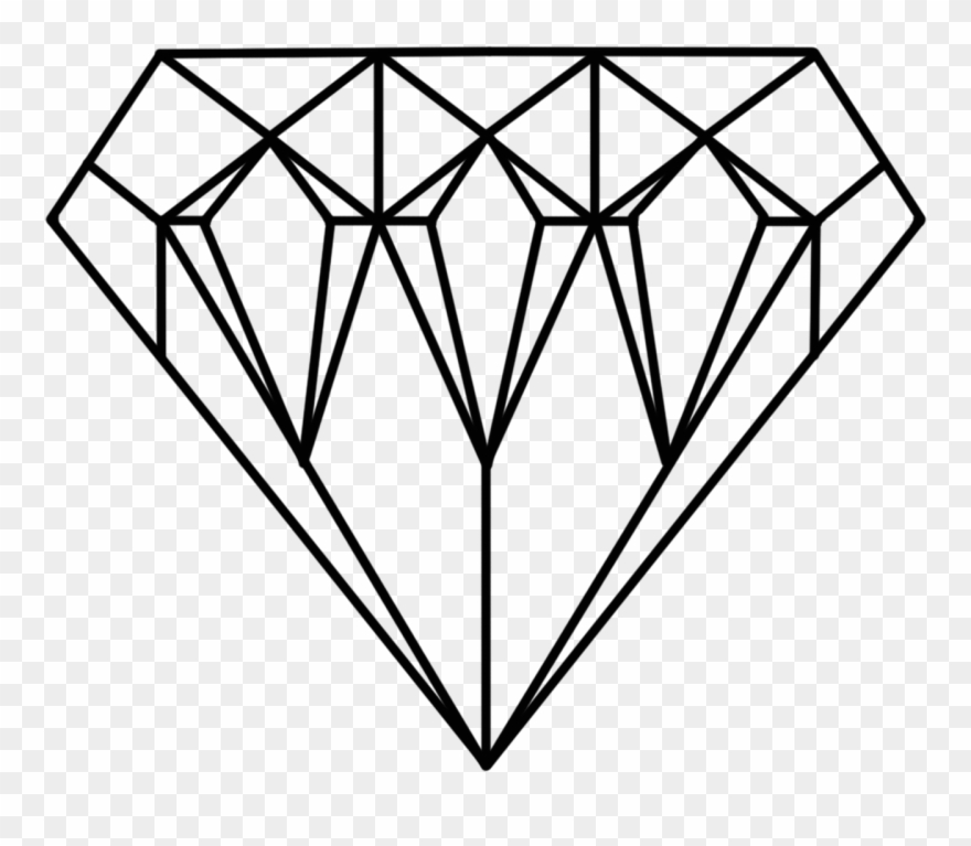 Diamonds Clipart Jewel - Diamond Printable Coloring Page ...
