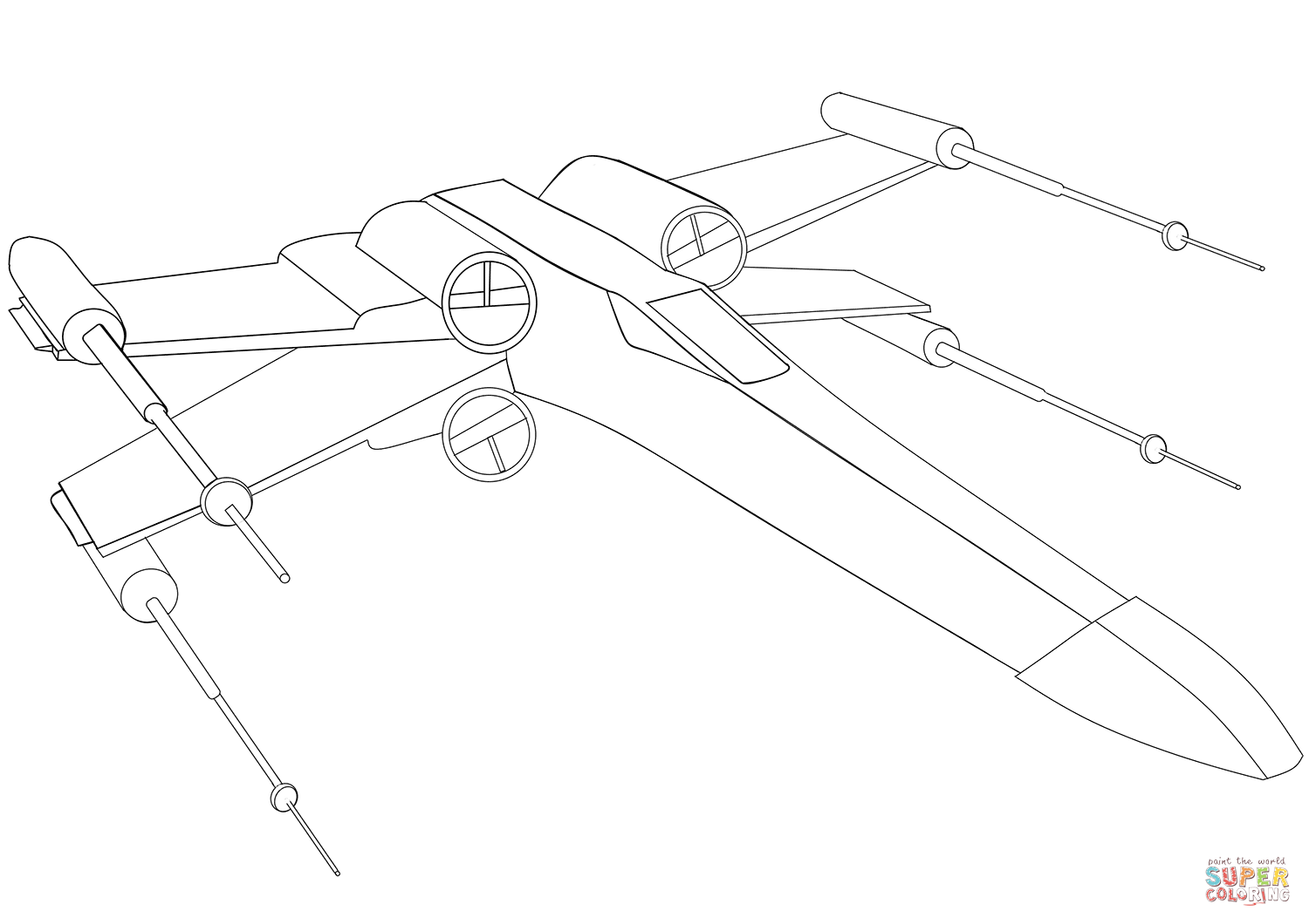 Star Wars X-Wing coloring page | Free Printable Coloring Pages