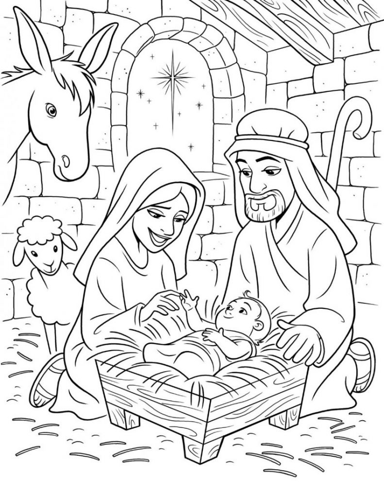 Coloring Page ~ Baby Jesus Coloring Page Pages Sheet Pagestable ...