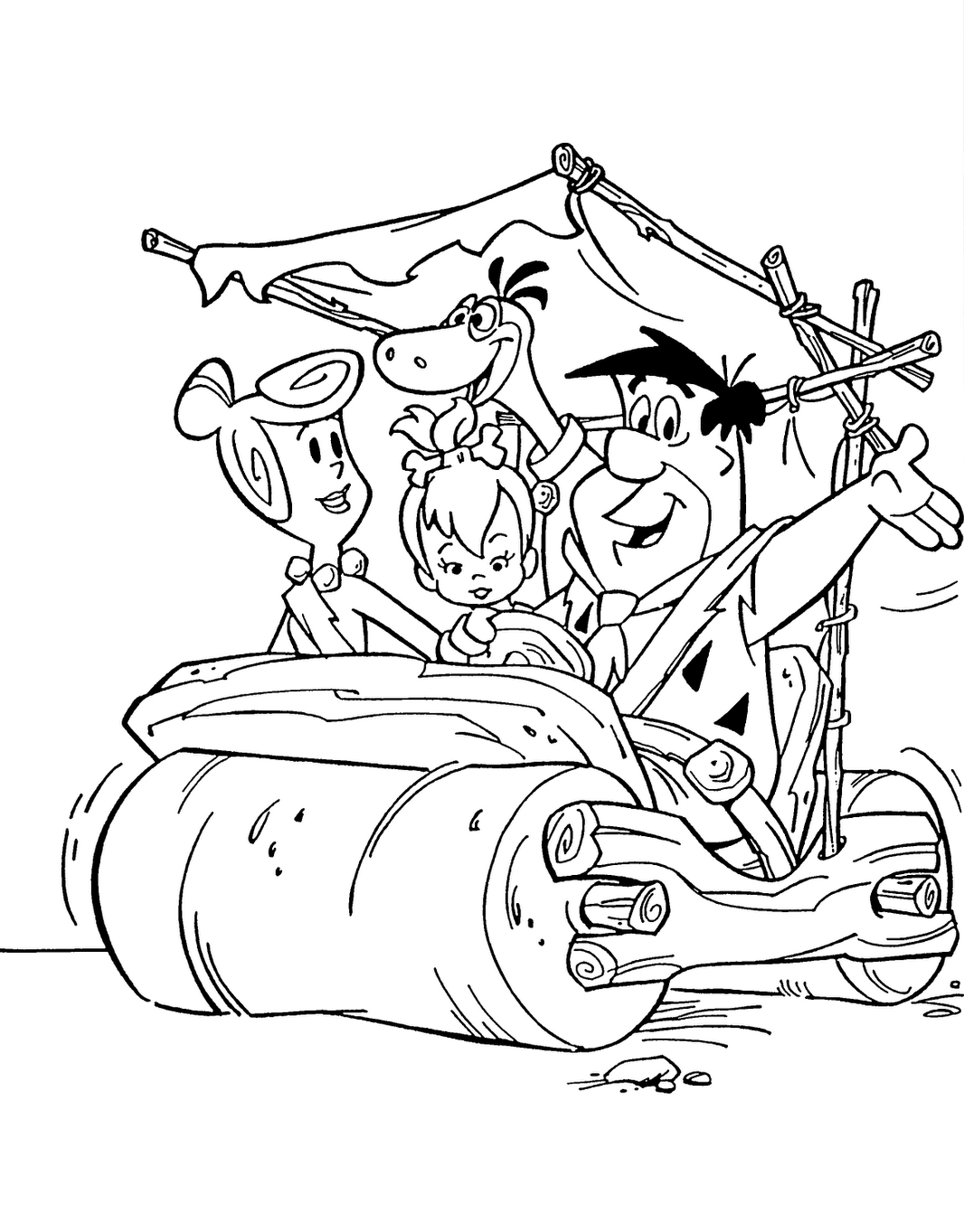 Cartoon Flintstones Coloring Pages | Cartoon Coloring pages of ...