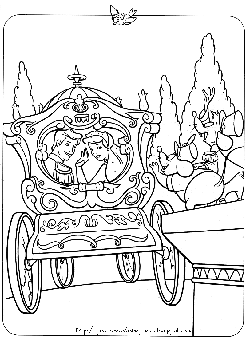Cinderella Horse And Carriage Coloring Pages - Coloring Pages For ...
