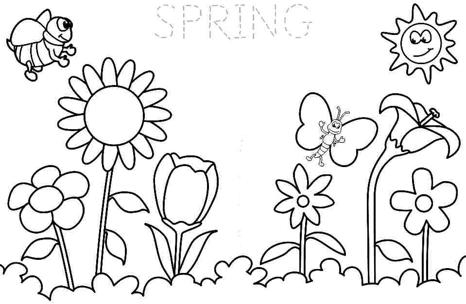 Coloring Pages For Kindergarten Spring - Coloring