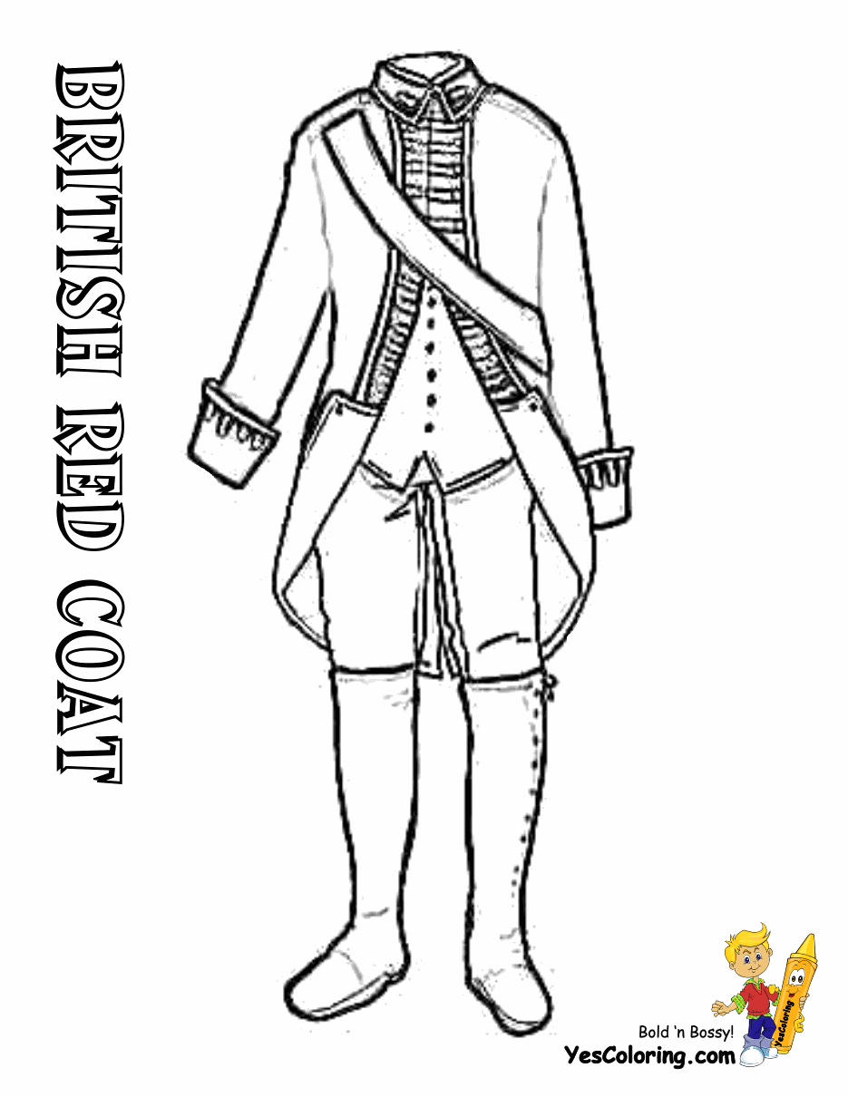 Coloring Pages British Redcoat Soldiers Home Stand Tall July 4th
