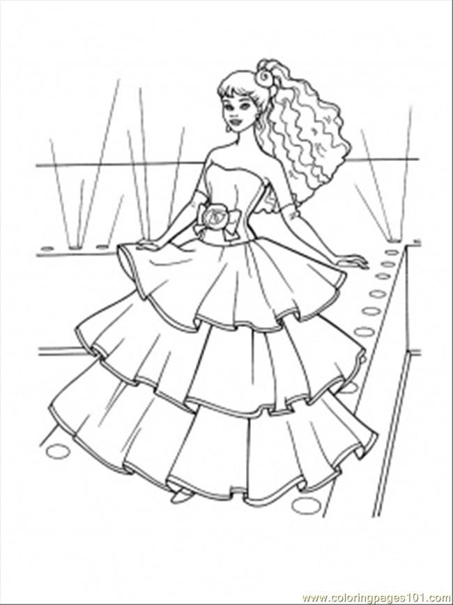free printable coloring page Flamenco Dress | Coloring Pages