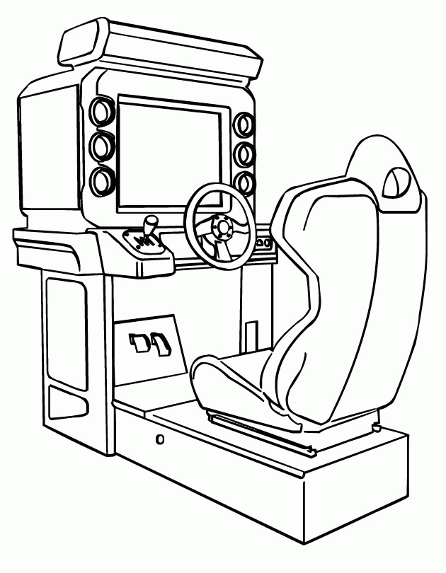playing video games Colouring Pages (page 2)
