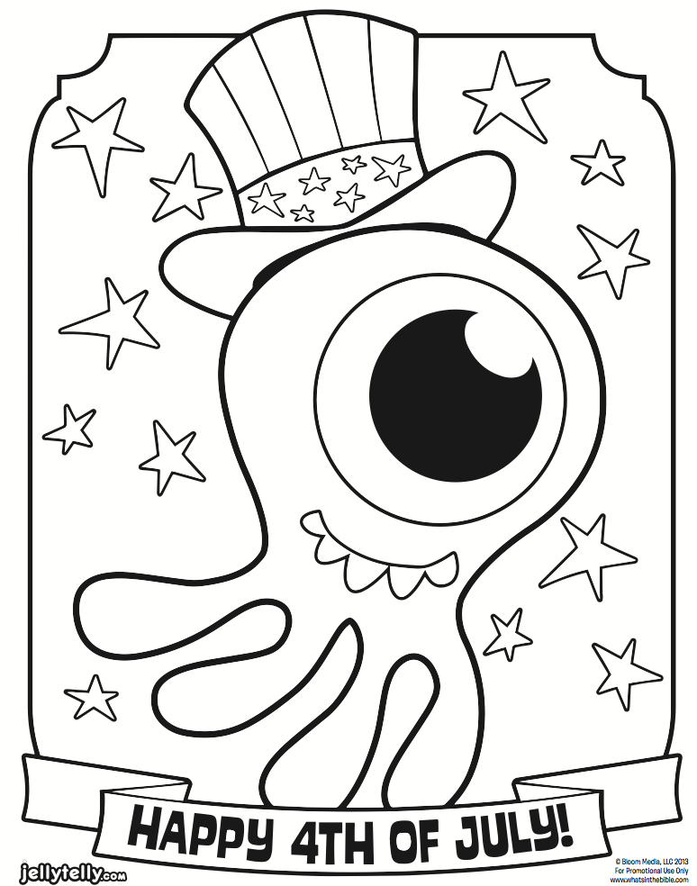 fourth of july coloring page jellytelly
