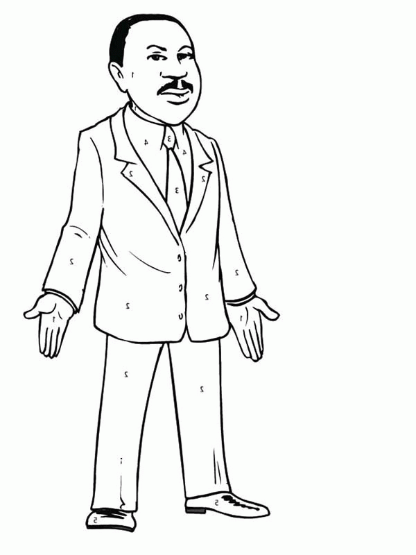 Mlk Coloring Page Free - Coloring Home