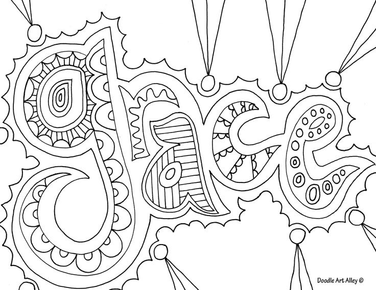 Coloring Pages Girls Names: Grace