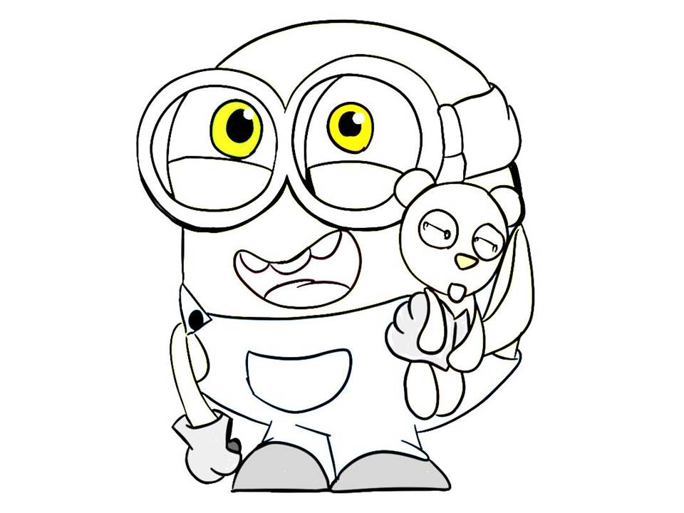 Minions Coloring Pages Bob - Coloring Home