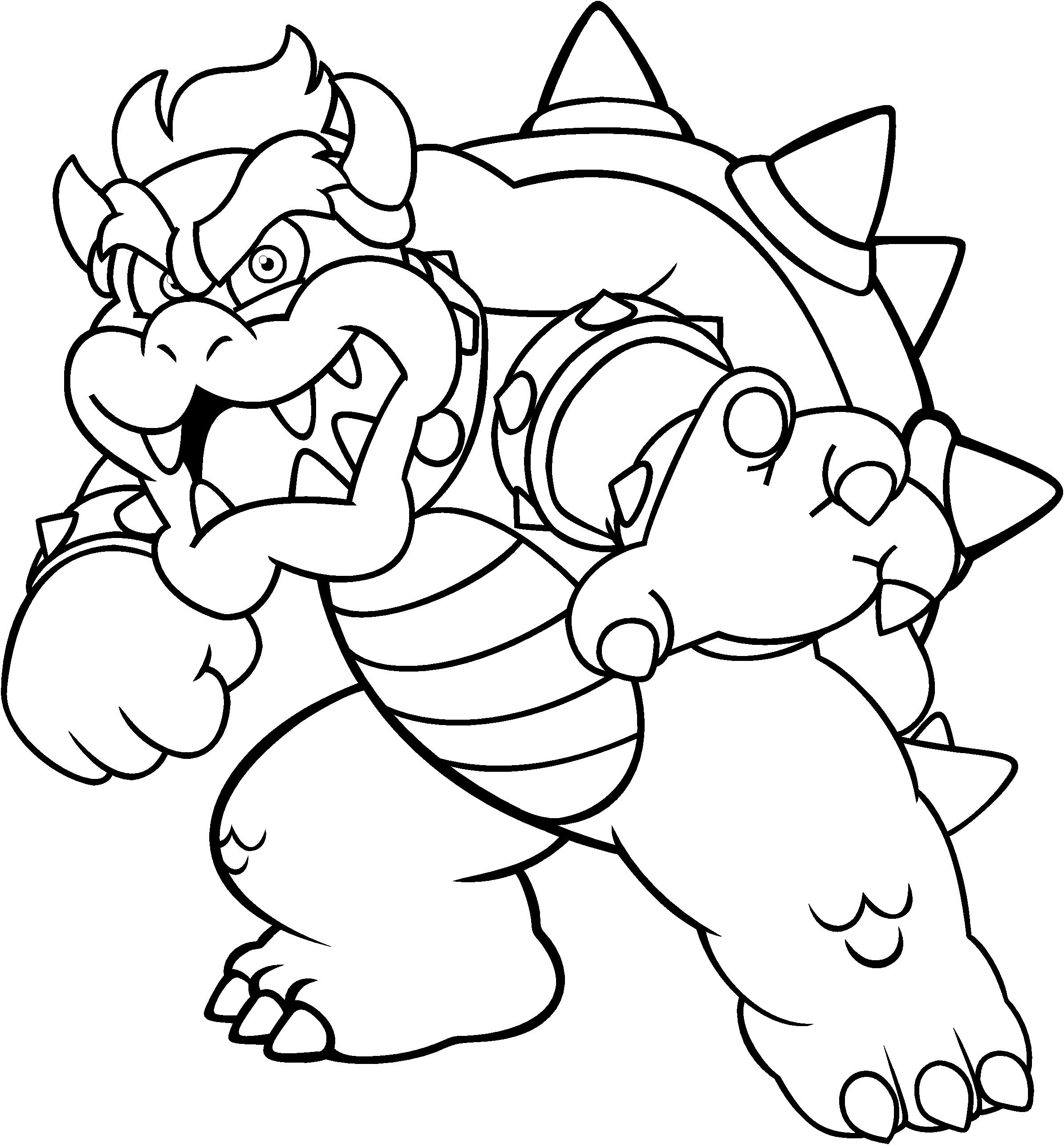 Bowser Mario Coloring Pages Coloring Home