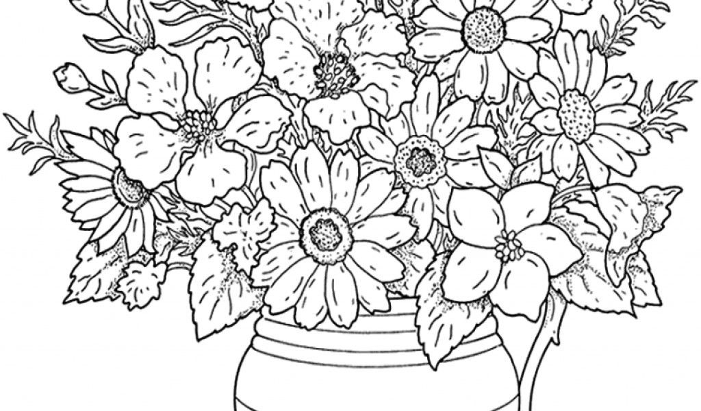 Adult Flower For Page Coloring Sheets Coloring Page For Kids ...